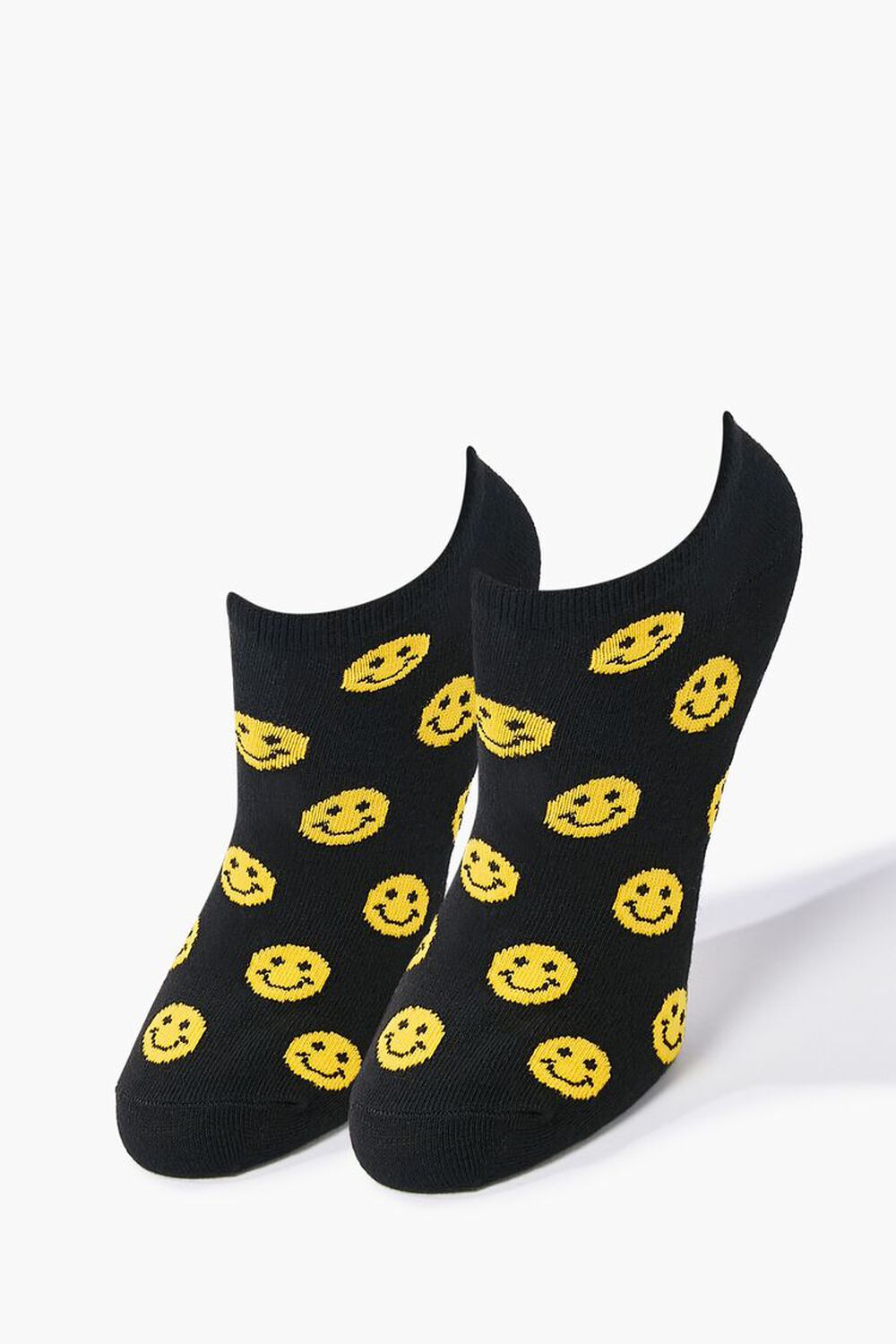 BLACK/MULTI Smiling Face Print Ankle Socks, image 1