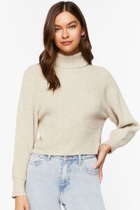 Tulip-Hem Turtleneck Sweater, image 1