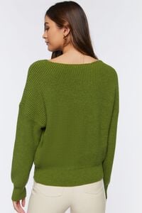 OLIVE Ribbed Drop-Sleeve Sweater, image 3