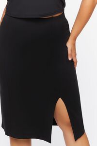 Plus Size Ponte Knit Midi Skirt, image 6