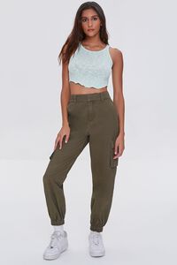 MINT Heathered Cropped Tank Top, image 4