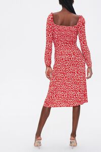 RED/TAUPE Gingham Slit Dress, image 3