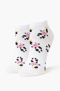 Cow Print Ankle Socks, image 1