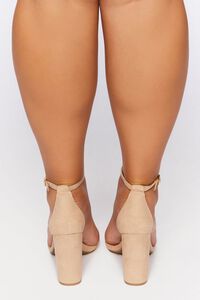 NATURAL Faux Suede Open-Toe Heels (Wide), image 3