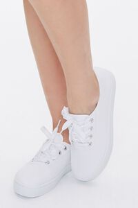 WHITE Canvas Low-Top Sneakers, image 1