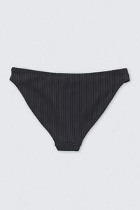 BLACK Ribbed Knit Bikini Bottoms, image 2