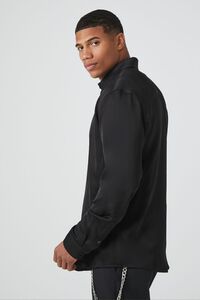 BLACK Satin Long-Sleeve Shirt, image 2