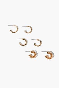GOLD Studs & Hoops Earring Set, image 2