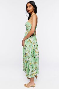 GREEN/MULTI Floral Print Halter Maxi Dress, image 2