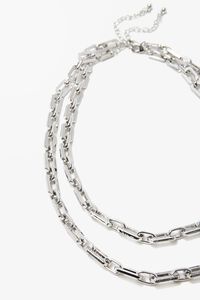 SILVER Chunky Chain Necklace Set, image 2
