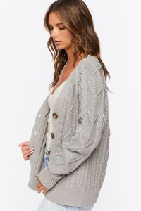 GREY Cable Knit Cardigan Sweater, image 2