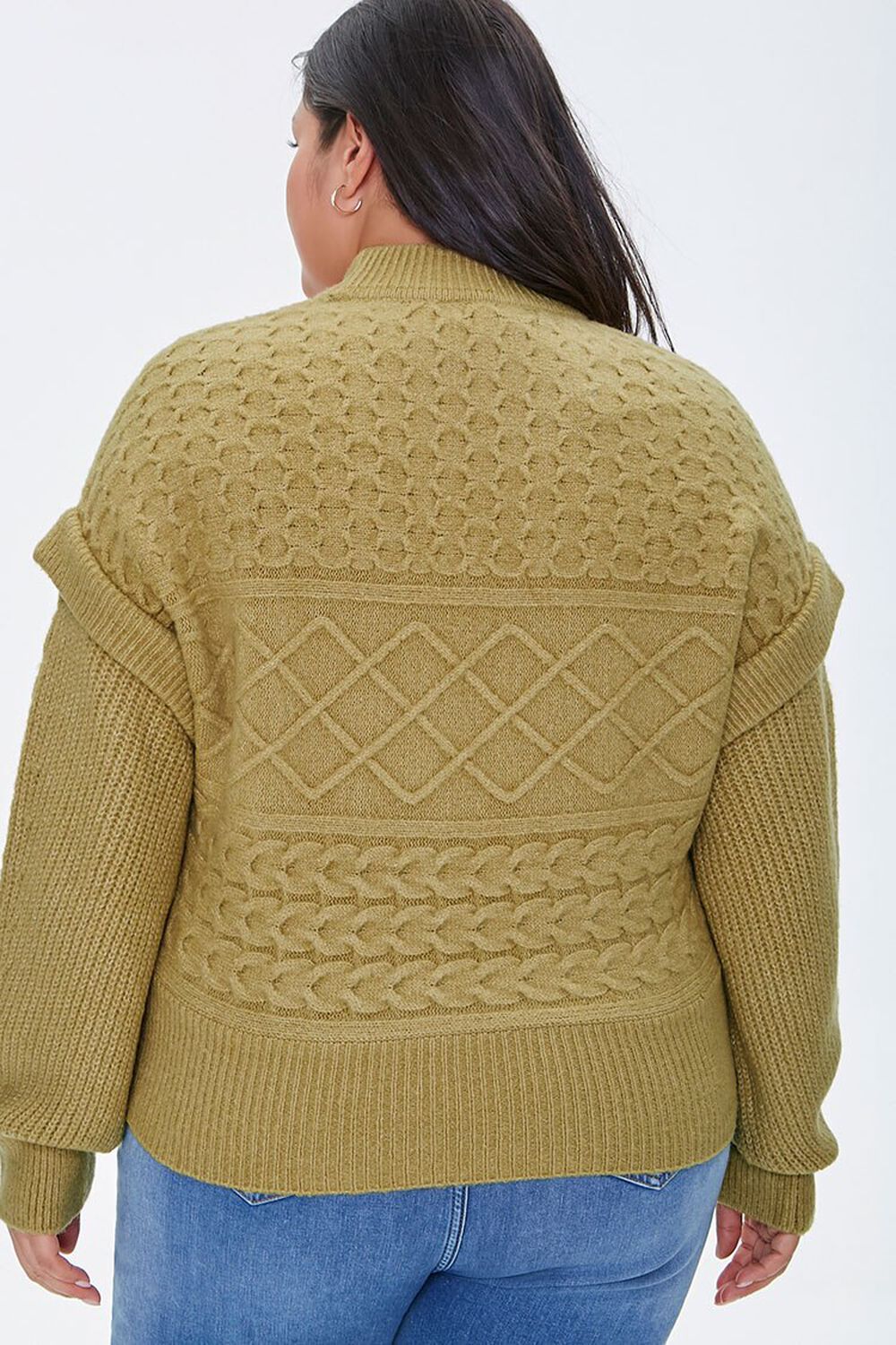 CITRON Plus Size Layered Mock Neck Sweater, image 3