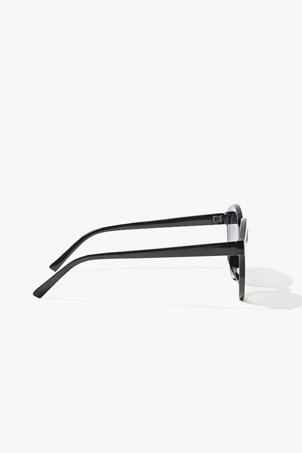 BLACK/GREY Oval Tinted Sunglasses, image 3