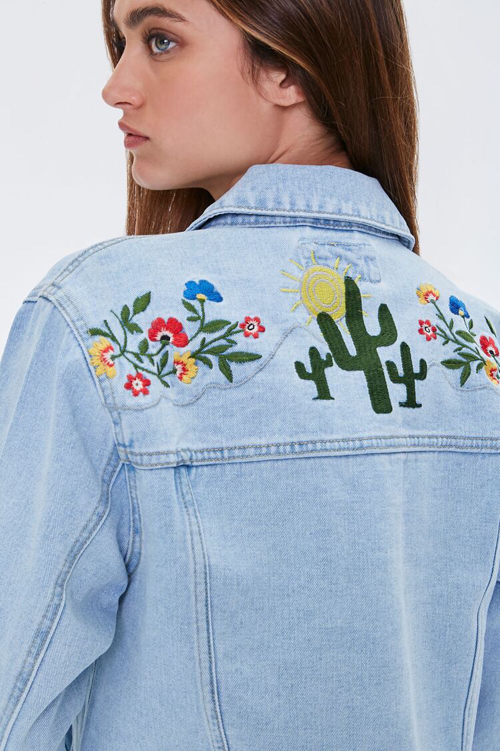 Embroidered Desert Denim Jacket