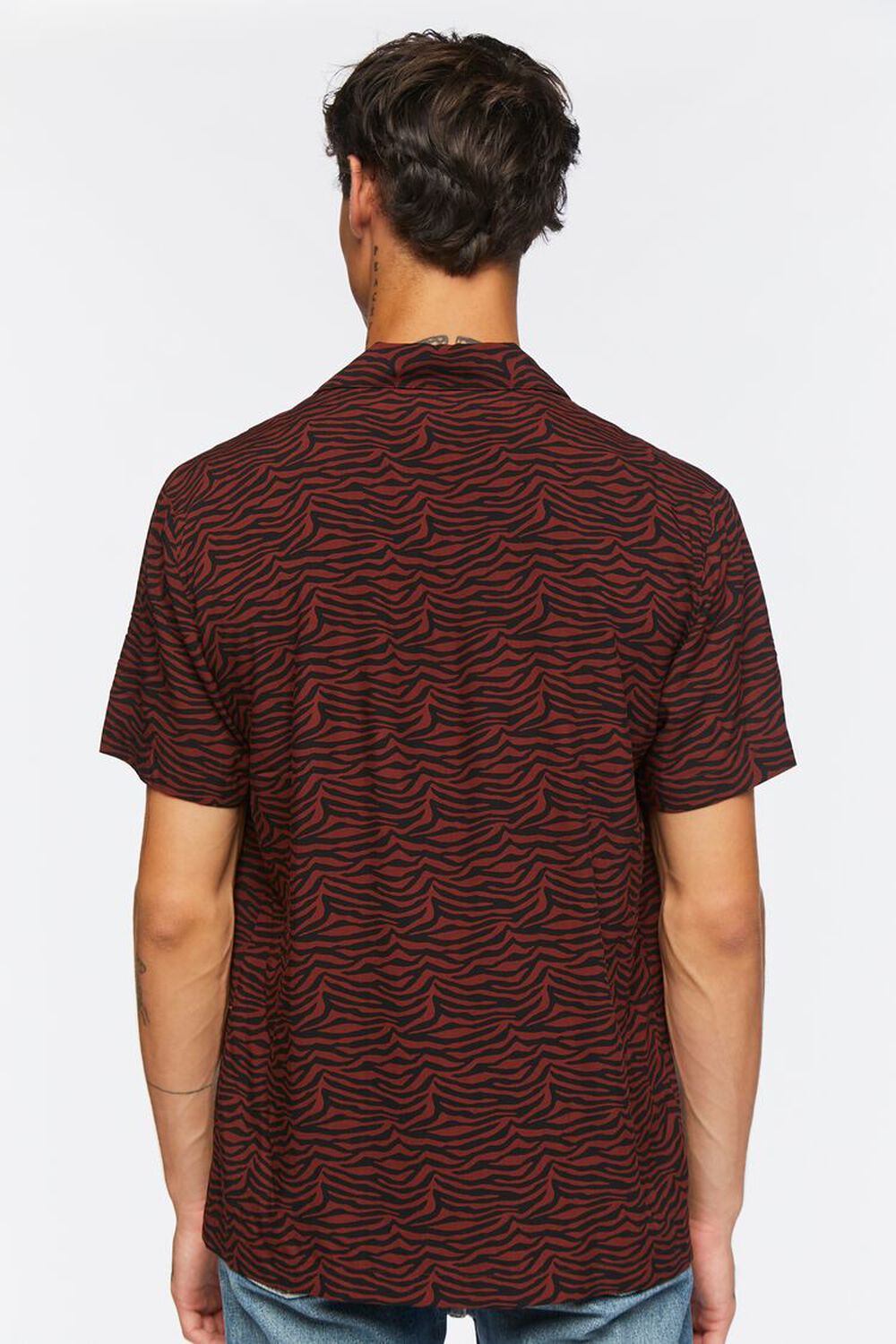 BROWN/MULTI Abstract Zebra Short-Sleeve Shirt, image 3