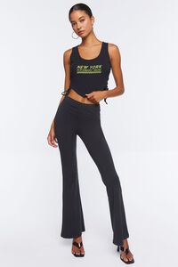BLACK/NEON GREEN Lace-Up Graphic Tank Top, image 4