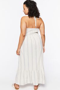 Plus Size Striped Halter Maxi Dress, image 3