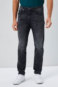 BLACK Stonewash Slim-Fit Jeans, image 2