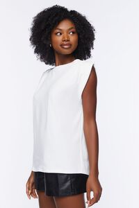 WHITE Crew Neck Muscle Tee, image 2