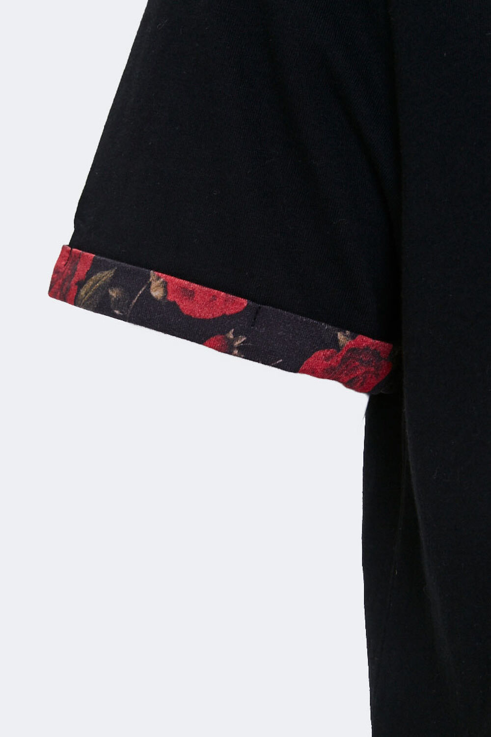 Floral-Cuff Cotton Tee, image 3