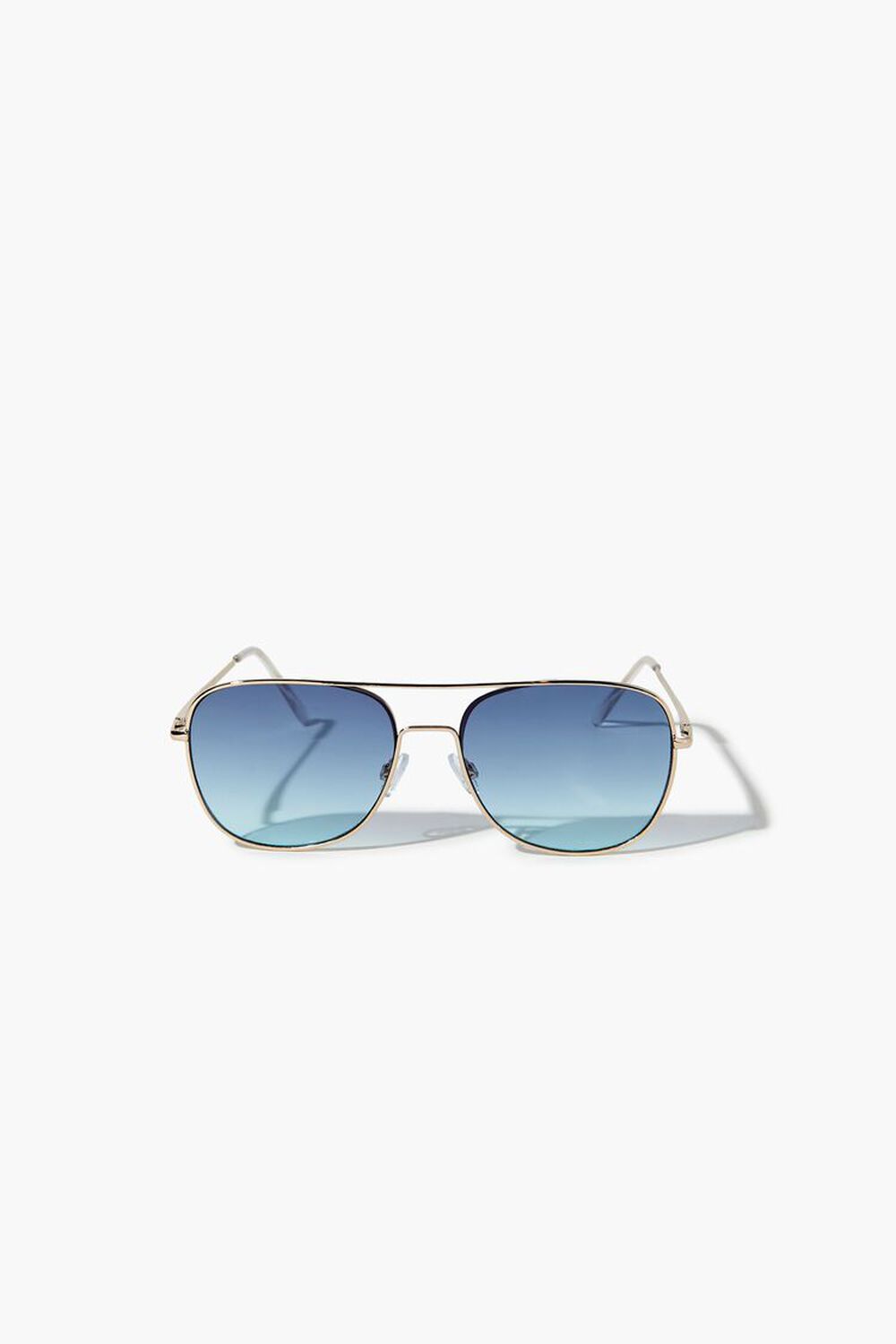 GOLD/BLUE Tinted Aviator Sunglasses, image 1