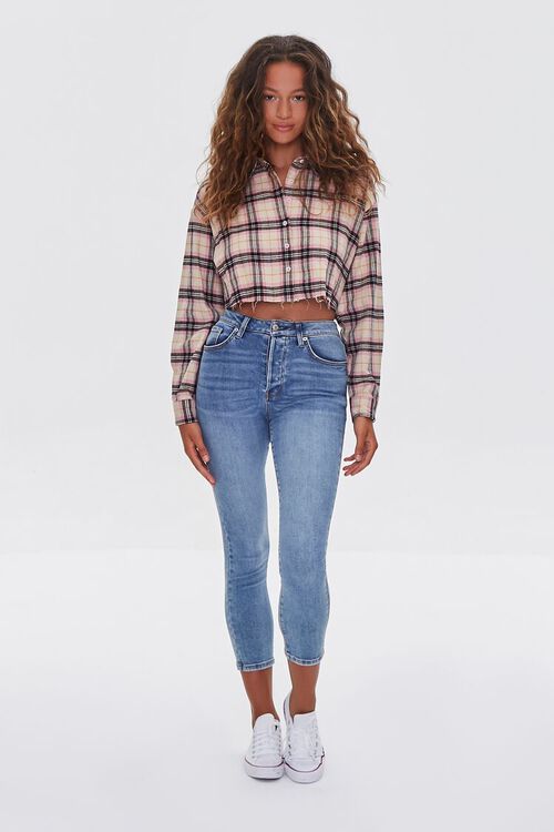 NUDE/MULTI Cropped Flannel Shirt, image 4