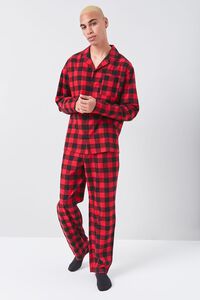 RED/BLACK Buffalo Plaid Pajama Shirt, image 4
