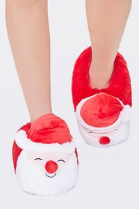 RED/WHITE Plush Santa Indoor Slippers, image 4