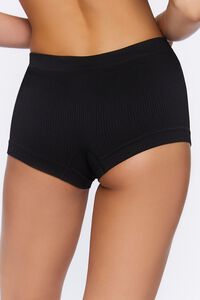 BLACK Seamless Ribbed Shorts, image 4