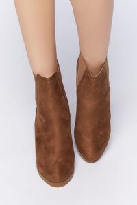 CAMEL Faux Suede Chelsea Booties, image 4
