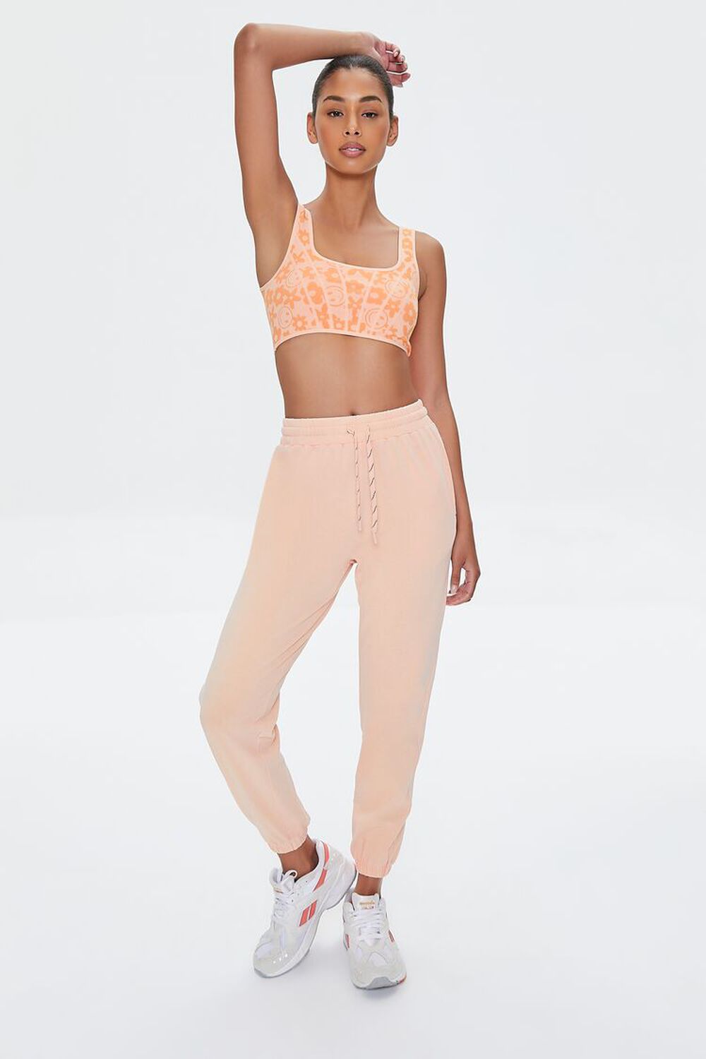 PEACH  Active High-Rise Drawstring Joggers, image 1