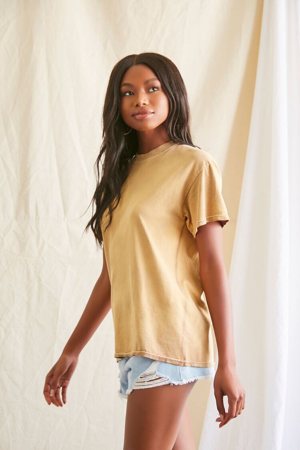 BROWN Oversized Mineral Wash Tee, image 2