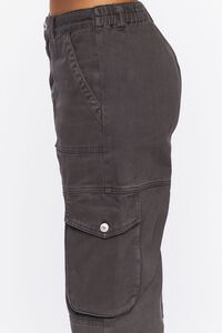 BLACK Twill Straight-Leg Cargo Pants, image 5