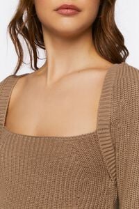 TAUPE Rib-Knit Cropped Sweater, image 5