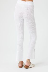 WHITE Crochet Flare Pants, image 4