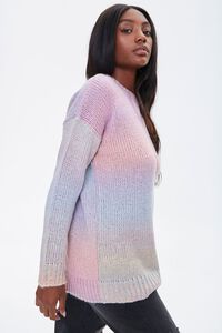 PURPLE/MULTI Watercolor Ribbed Sweater, image 2