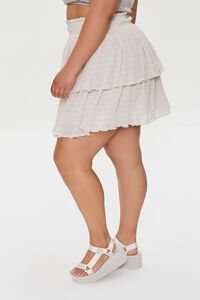 ASH BROWN Plus Size Tiered Flounce Mini Skirt, image 3