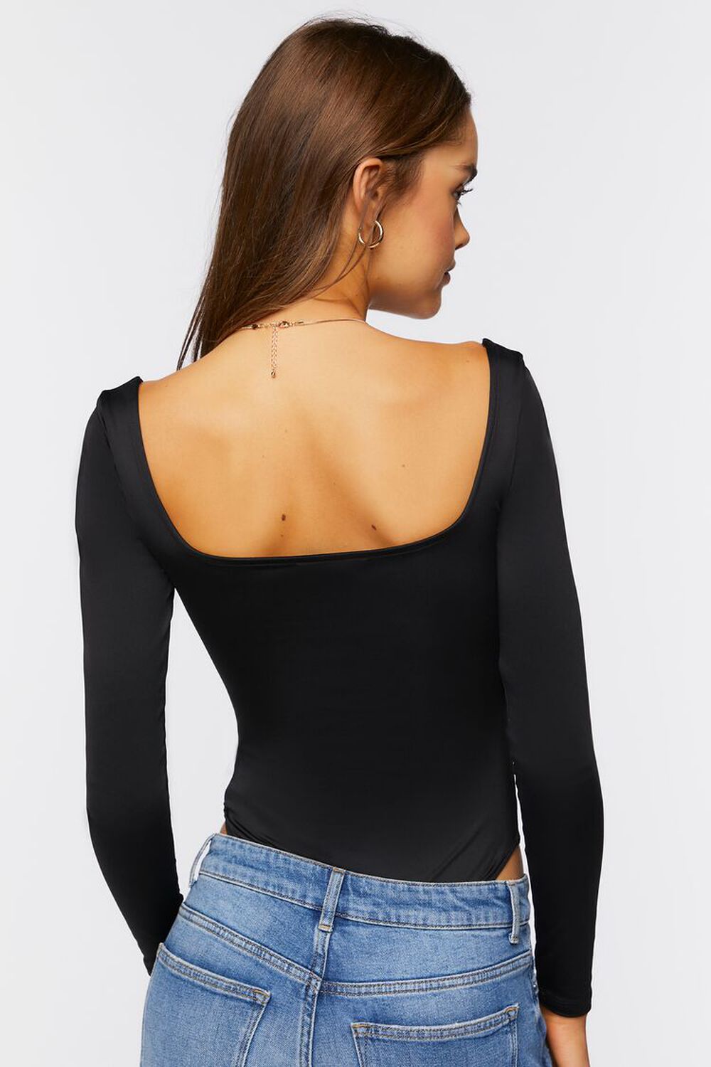 BLACK Long-Sleeve Bodysuit, image 3