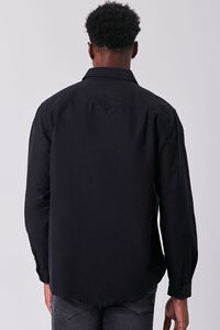 BLACK Long Sleeve Pocket Shirt, image 3