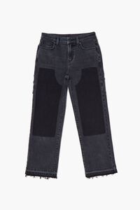 DENIM BLACK Girls Washed-Panel Jeans (Kids), image 1