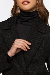 BLACK Double-Breasted Tweed Blazer, image 5