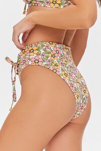 ORANGE/PINK Floral High-Rise Bikini Bottoms, image 2