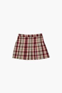 TAN/MULTI Girls Plaid A-Line Skirt (Kids), image 2