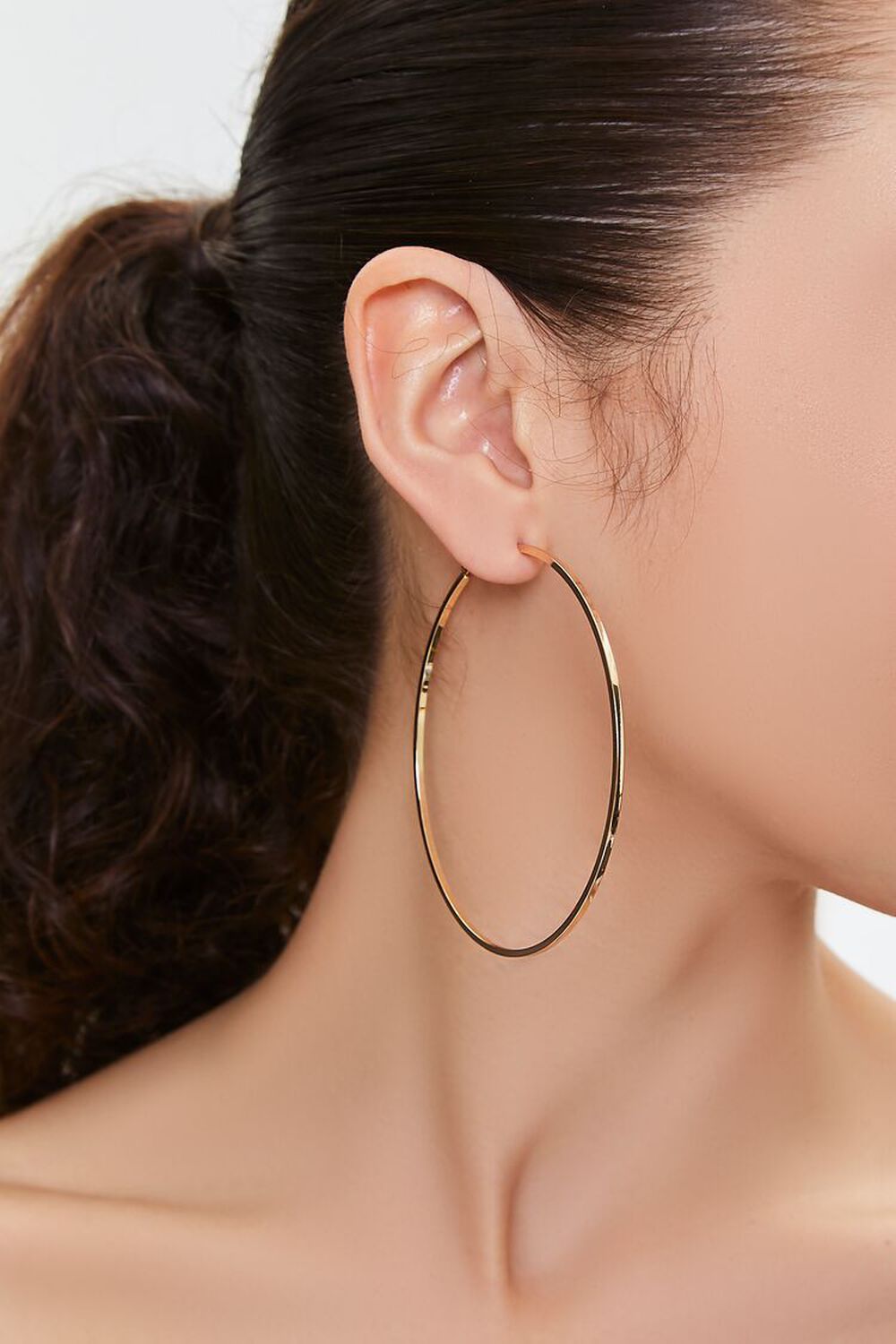 GOLD Oversized Hoop Earrings, image 1