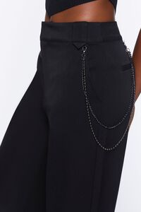 BLACK Wallet Chain Wide-Leg Trousers, image 6