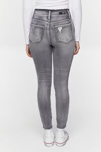 DENIM WASHED Distressed High-Rise Skinny Jeans, image 3