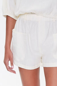 WHITE Kendall & Kylie Linen-Blend Shorts, image 6