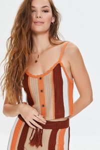 Striped Crochet Cami & Shorts Set, image 5