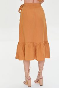 MAPLE Linen Flounce Midi Skirt, image 4