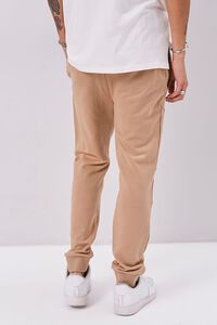 TAUPE French Terry Drawstring Moto Joggers, image 4